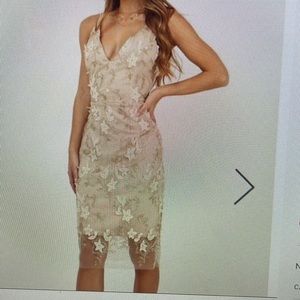 ShowPo Look Over Here Dress in Gold Floral